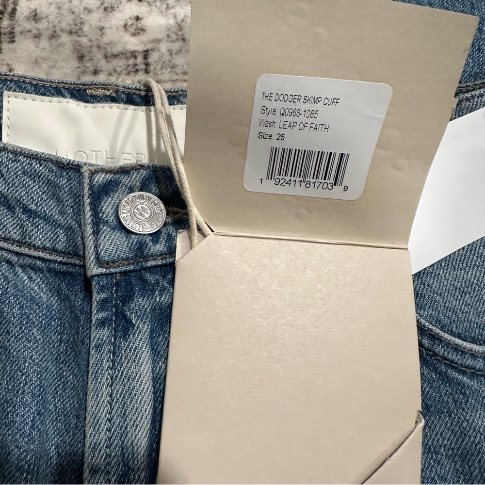 MOTHER The Dodger Cuff Jeans Size 25 in Leap of Faith NWT - Picture 16 of 16